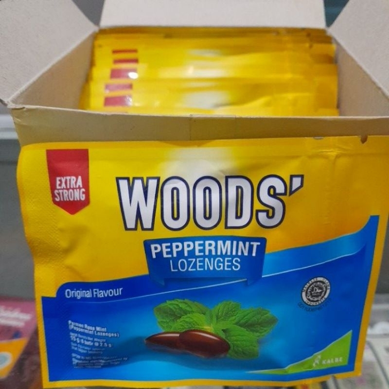

Woods Peppermint Lozenges (6butir) Bon Bon Pelega Tenggorokan