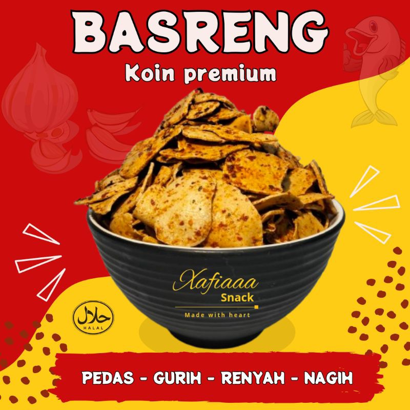 

1KG BASRENG PEDAS DAUN JERUK CEMILAN ENAK BASRENG KOIN PEDAS RENYAH GURIH PREMIUM 1KG