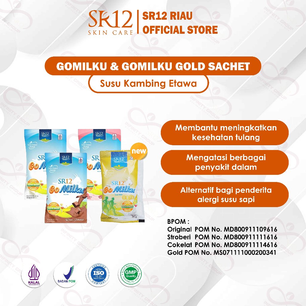 

GOMILKU SACHET SR12 25GR SUSU KAMBING ETAWA ORIGINAL HALAL BPOM SUSU KESEHATAN