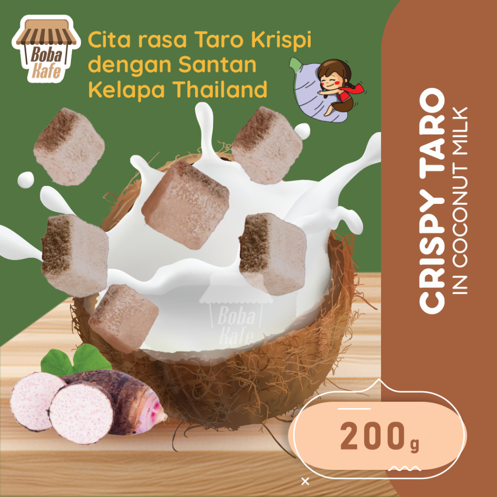 

CRISPY TARO IN COCONUT MILK @200GR – TOPING CRISPY RASA TARO DAN SANTAN KELAPA