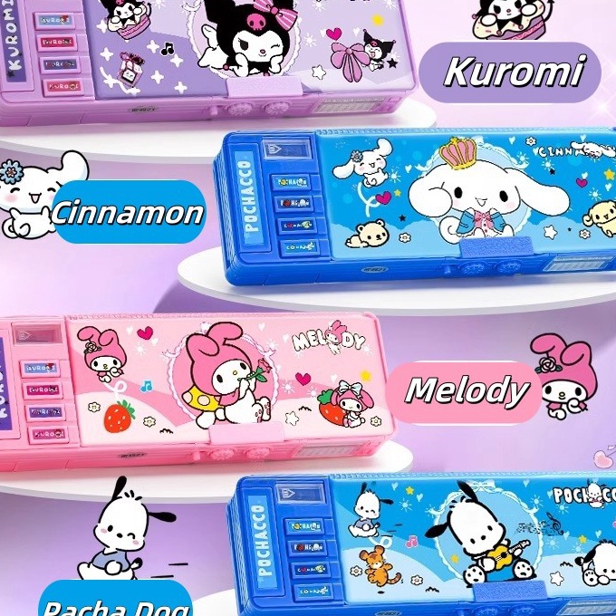 

Sale KOTAK PENSILBahan Tahan Air Kuromi Tempat Pensil Password Multifungsi Lapis Ganda Berkapasitas Lucu Termasuk Rautan Pensil Kotak Alat Tulis