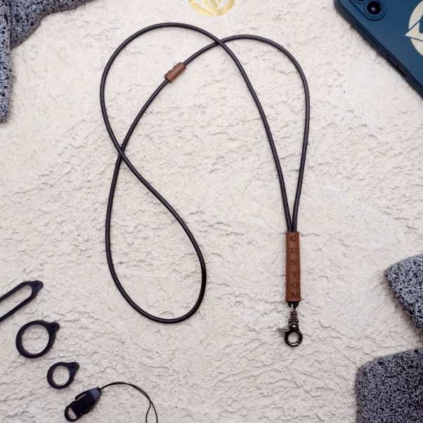 

HJ6 Leather Custom Nama kulit Grafir Kalung Name Tag