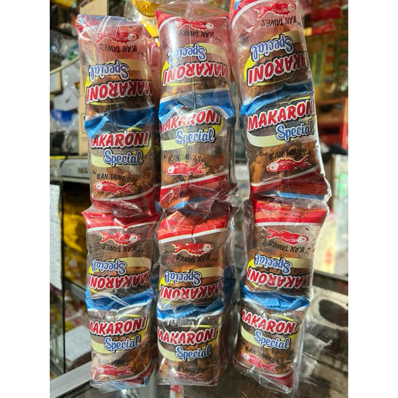 

Makaroni Special Cap Ikan Tawes (1 Pak isi 10 bungkus)