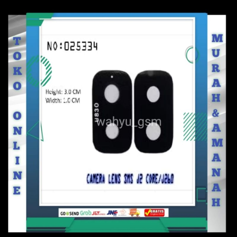 KACA KAMERA SAMSUNG J2 CORE J260 CAMERA LENS BELAKANG PENUTUP