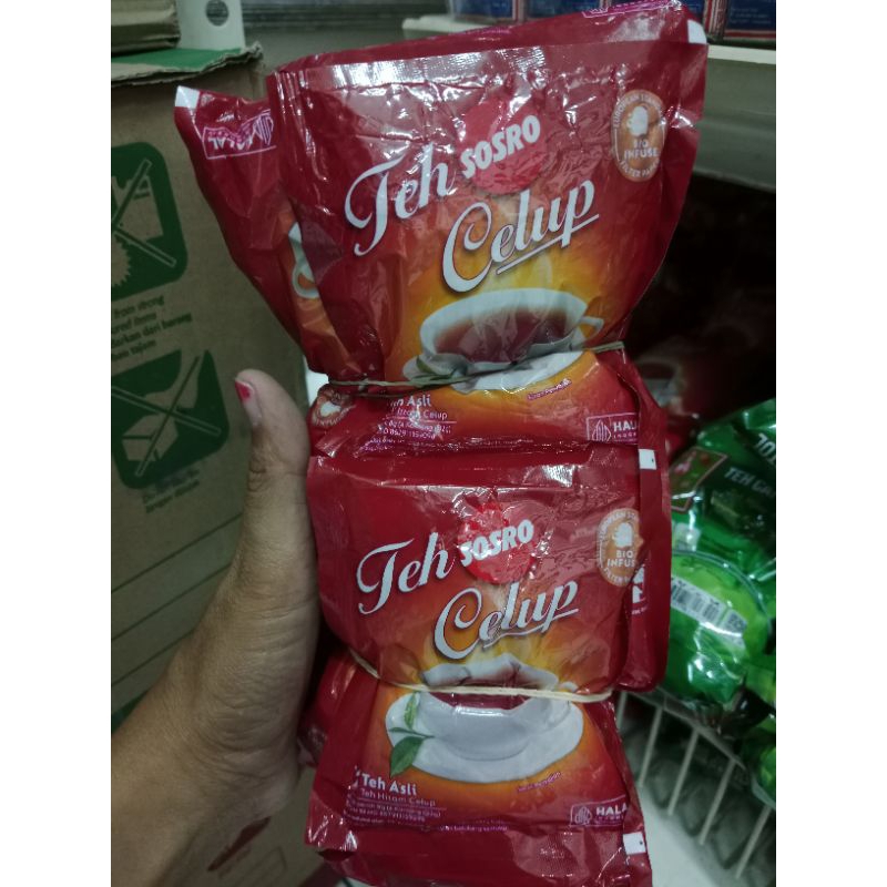 

TEH CELUP SOSRO SACHET 10 SACHET ISI 4 TEABAGS