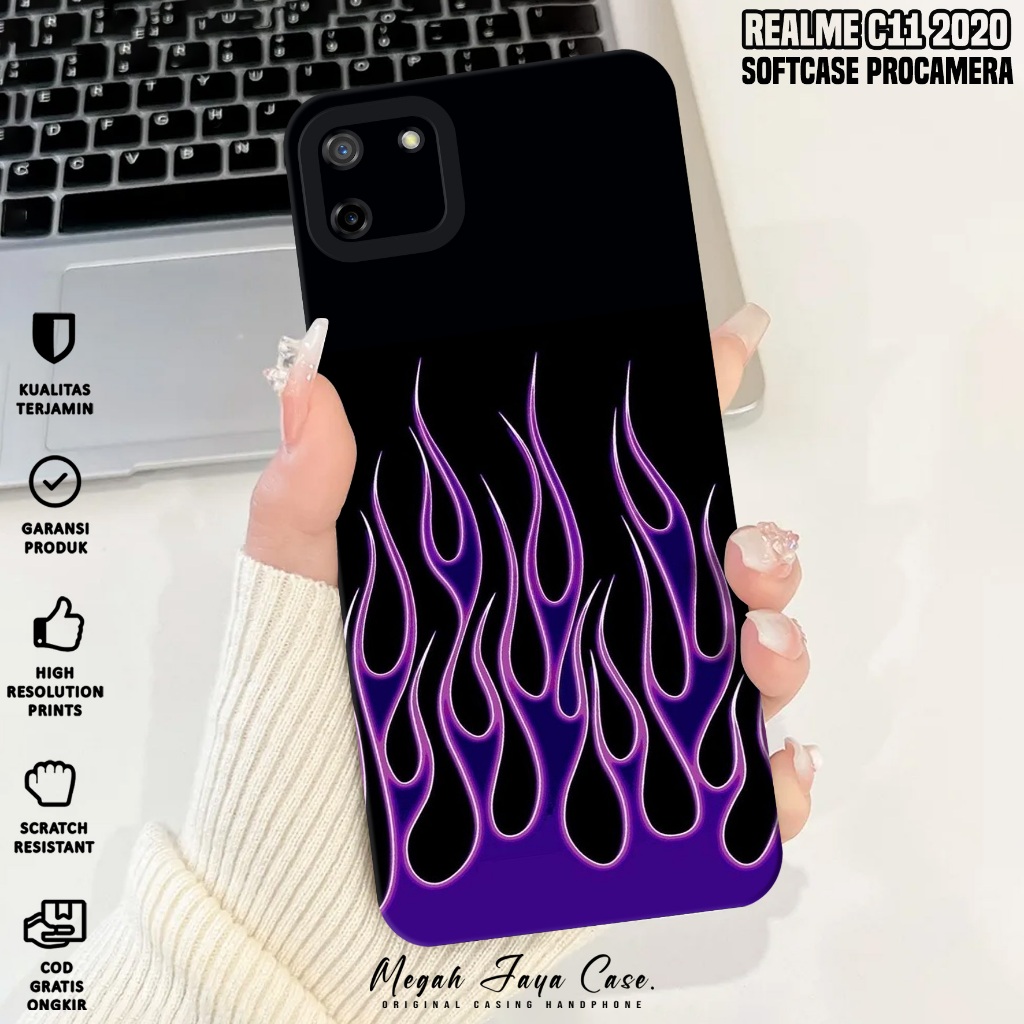 Case REALME C11 2020 - Casing REALME C11 2020 Motif FIRE - Softcase Hp REALME C11 2020 - Kondom Hp R