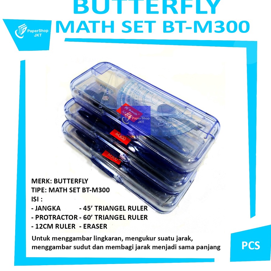 

Langka BUTTERFLY Jangka Alat Pembuat Lingkaran Math Set BTM3 Set