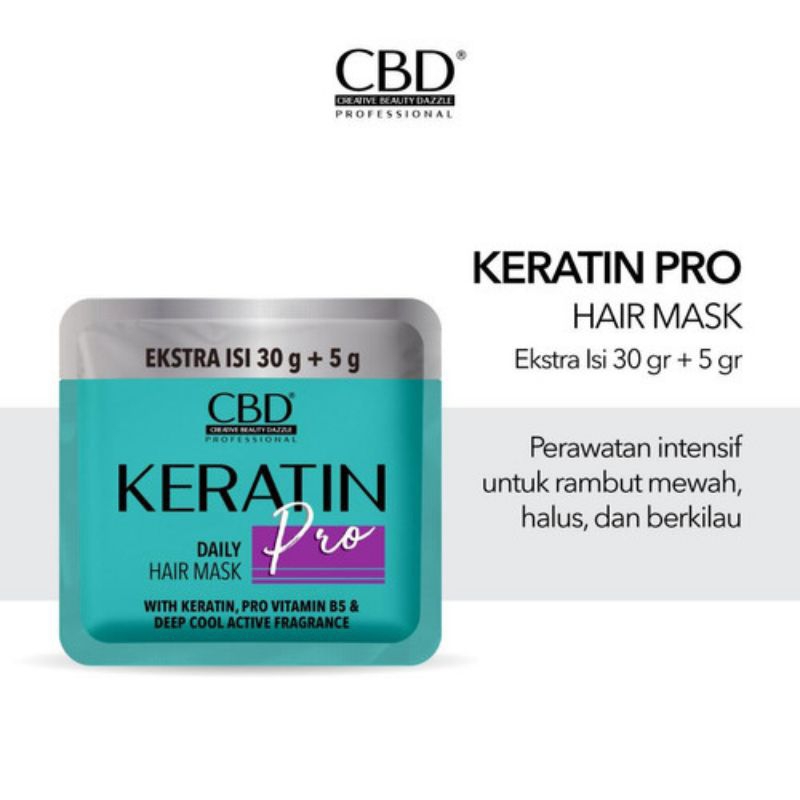 ✨Khad✨CBD Keratin Pro Hair Mask 35 ML SACHET 100% ORIGINAL dan BPOM