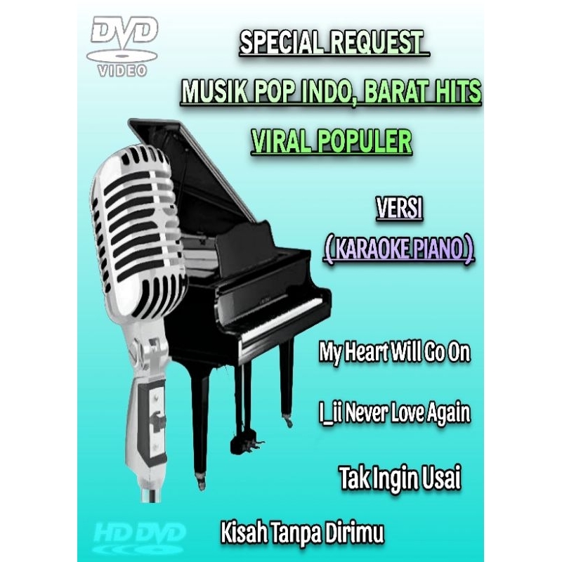 KASET DVD LAGU KARAOKE PIANO POP INDONESIA BARAT TERBARU TERVIRAL - KASET DVD VIDIO MUSIK POP INDONE