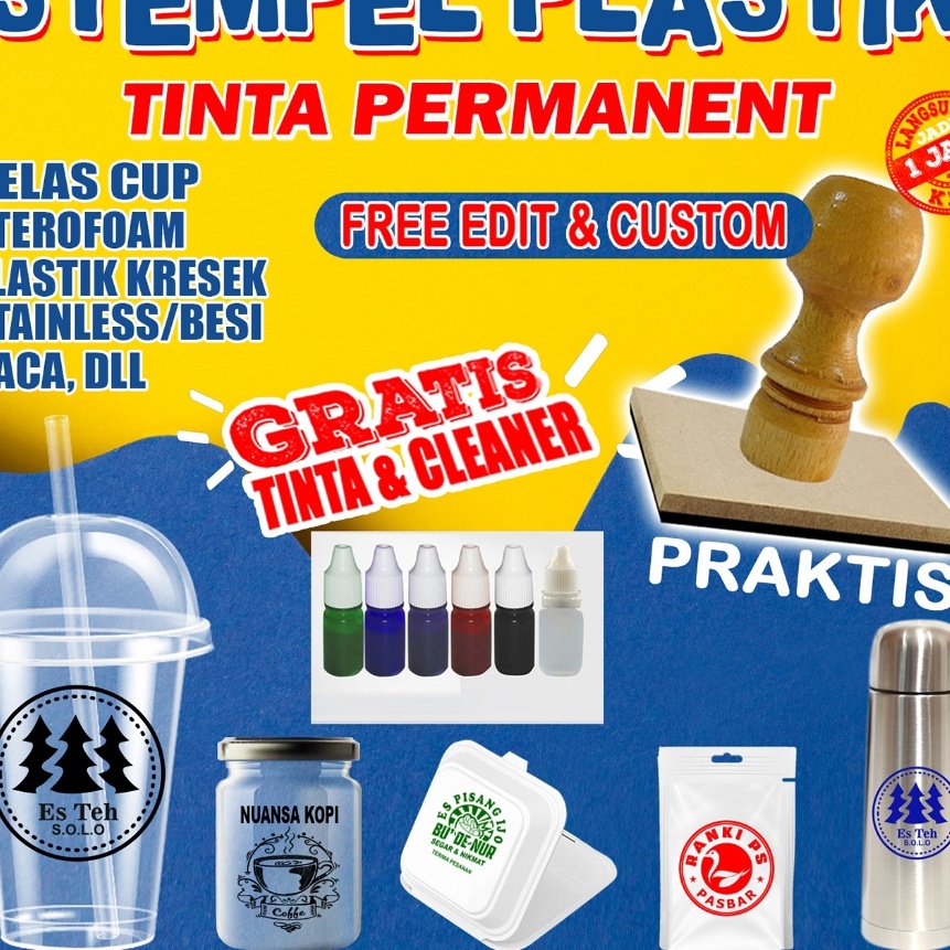 

FG2 STEMPEL PLASTIK STEMPEL GELAS CUP STEMPEL STEROFOAM DESN CUSTOME FREE TINTA CLEANER