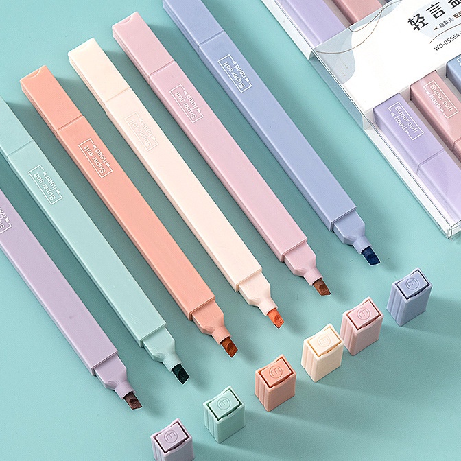 

Diskon RRNS 198 Stabilo Double Head Hhlhter Pastel Marker Morandi color Macron pastel double tip 6 colors