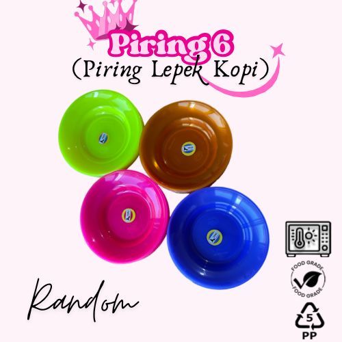 1 LUSIN PIRING 6 / LEPEK /TATAKAN GELAS /PIRIK KOPI PLASTIK Bulat
