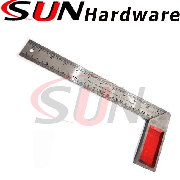 

HJ6 Penggaris Siku Tukang 3 Cm Stainless Pasekon Pengaris Angle Square