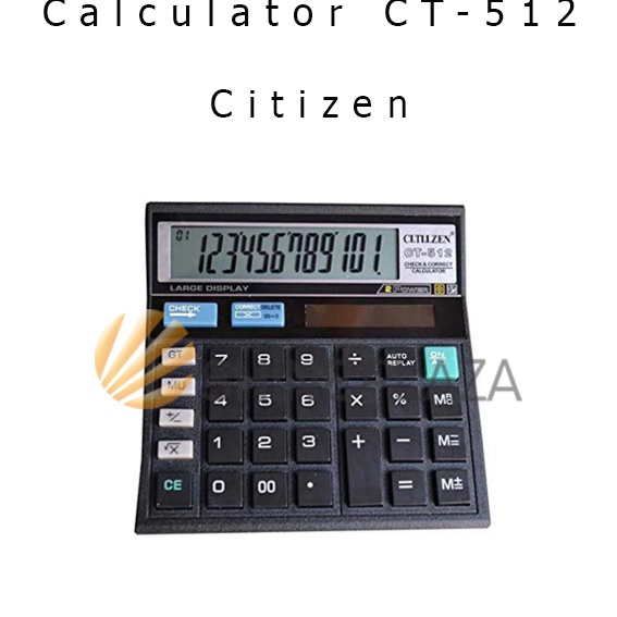 

Termurah Calculator Pasar Citizen 12 Dit CT512 Kalkulator Citizen 512