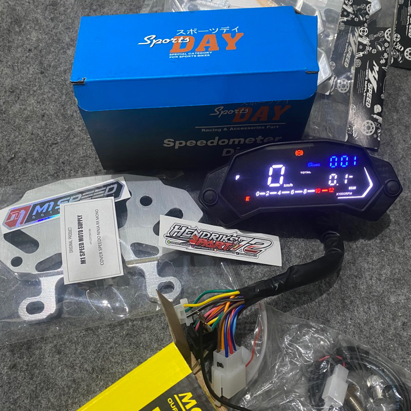 spedometer spido ninja mono digital import pnp ninja breket cnc  spidometer Kawasaki ninja mono digi