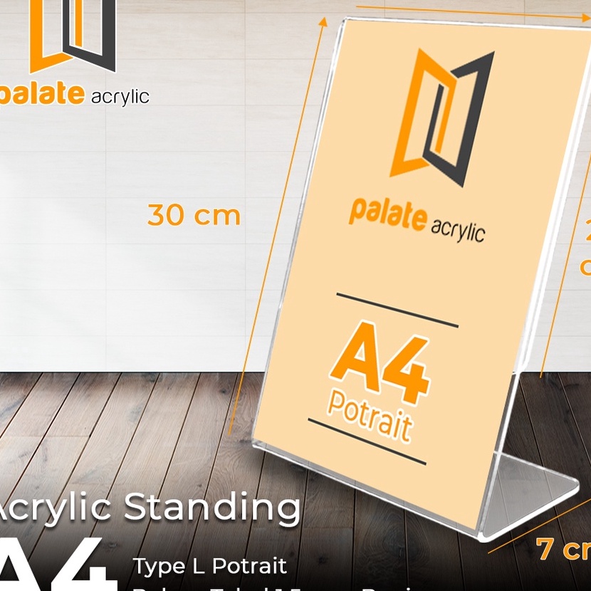 

Boom ACRYLIC TENT HOLDER AKRILIK BROSUR A4 L PORTRAIT 15MM