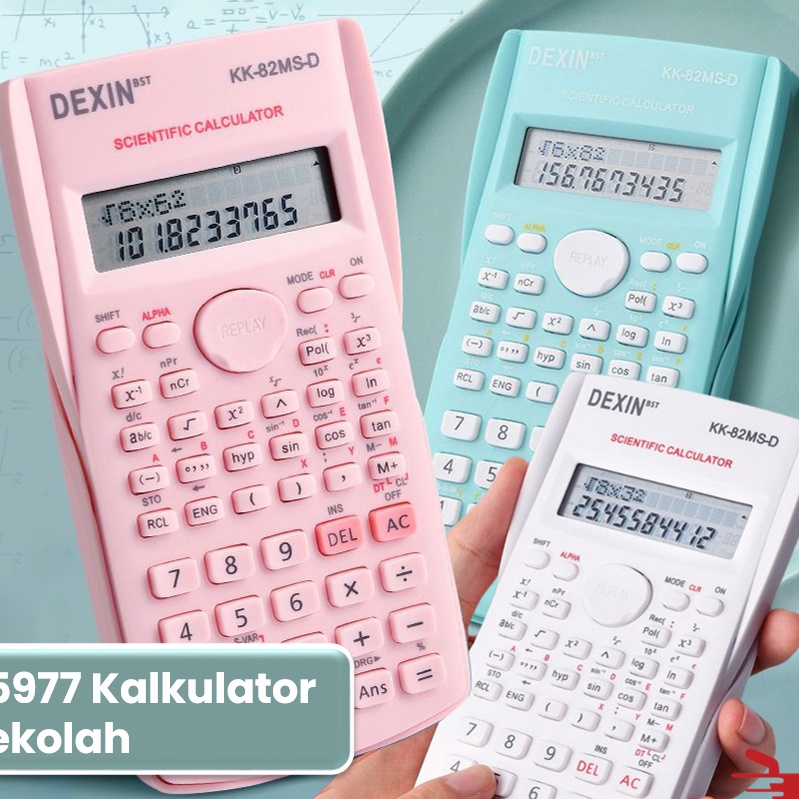 

KF7 OSM JKT S5977 Kalkulator Sekolah Kalkulator Scientific Kalkulator Ilmiah 24 Fungsi Kalkulator Sains Kalkulator SinCosTan
