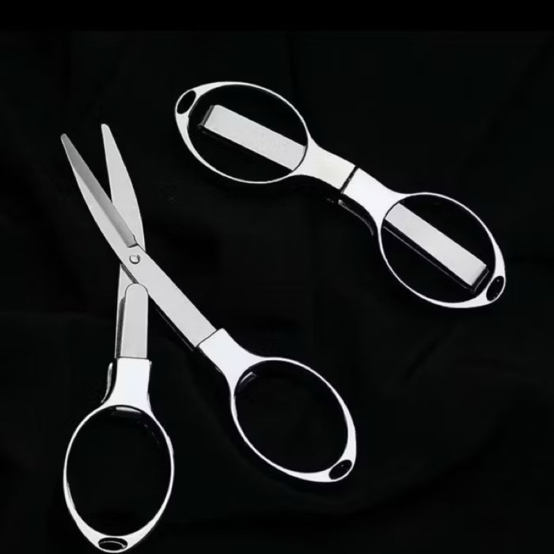 

[ST] Gunting Lipat Stainless Steel Folding Portable Pocket Scissors Gunting Kapas Traveling Bepergian Tajam Kecil