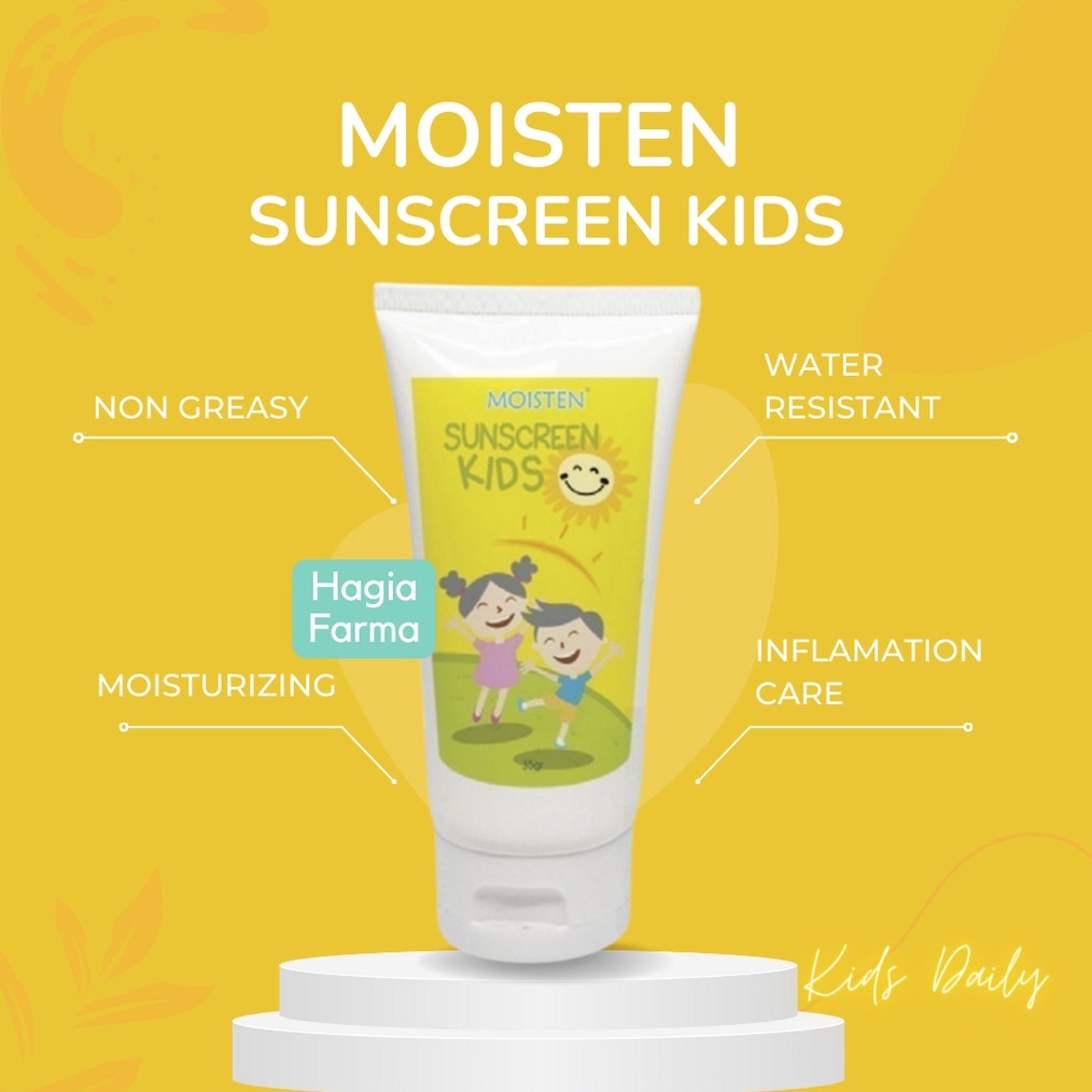 Diskon Produk Original Sunblock Anak Sunscreen Kids Tabir Surya Anak dan Bayi SPF3 MOISTEN Proderma 