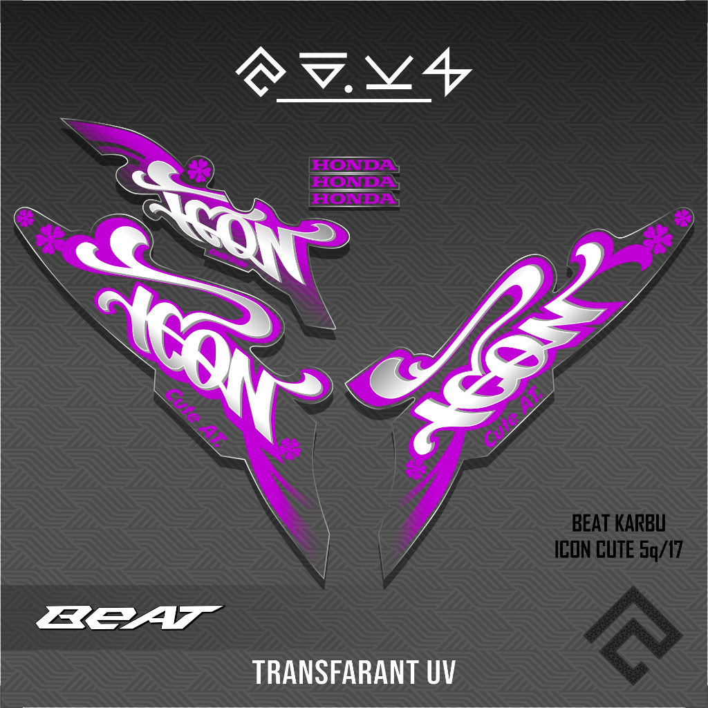 STRIPING BEAT KARBU/DECAL ICON CUTE/TRANSFARANT UV
