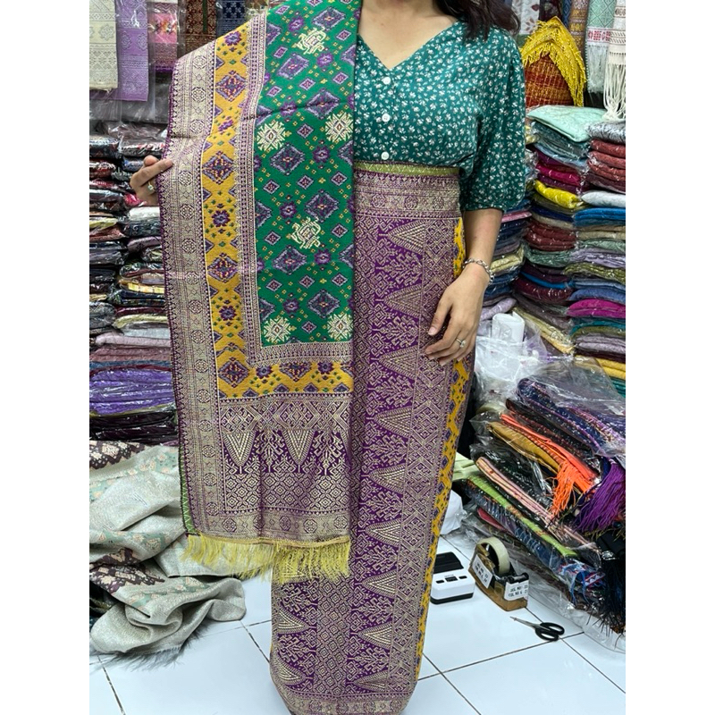 Songket Palembang motif limar benang kristal mewah/ songket mesin/songket murah/bahan lembut