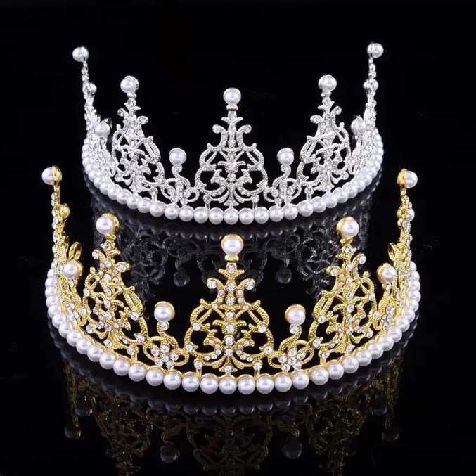 Terbaru  TOPPER KUE MAHKOTA SILVER GOLD MUTIARA  CAKE TOPPER CROWN  HIASAN KUE MAHKOTA  DEKORASI KUE