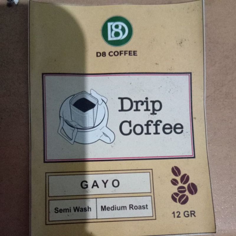 

D8|Dripbag Coffee / Kopi Drip Bag Arabica Gayo