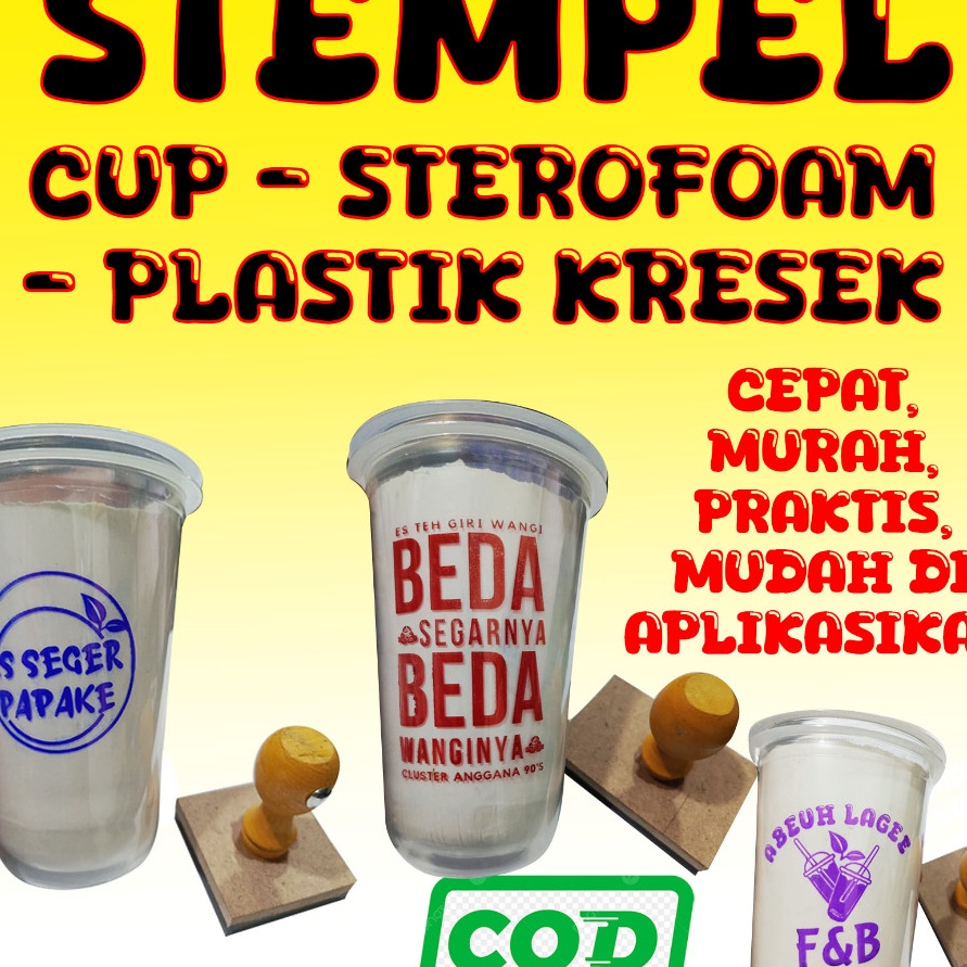 

KF7 STEMPEL CUP STEMPEL STEROFOAM STEMPEL PLASTIK FREE TINTA