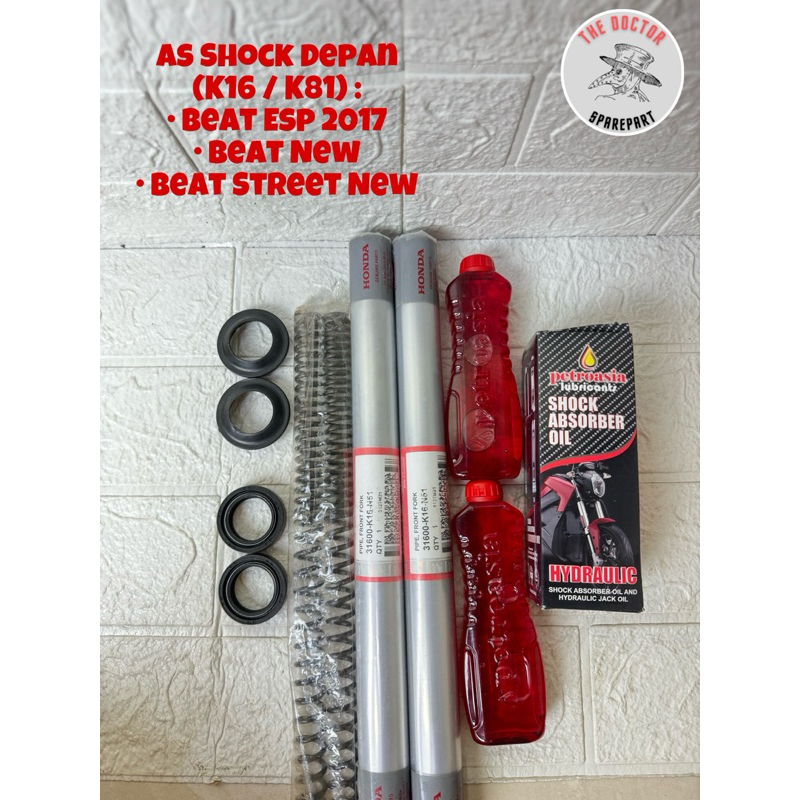 Shock Depan (K81/K16) Paket As Shock Depan (K81/K16) Buat Motor Beat 2017, Beat New, dan Beat Street