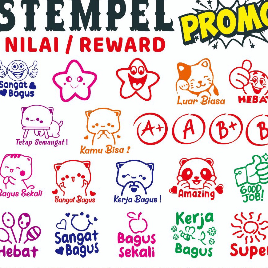 

Terbaik Stempel Nilai Guru REWARD PAUD TK SD Home Schooling