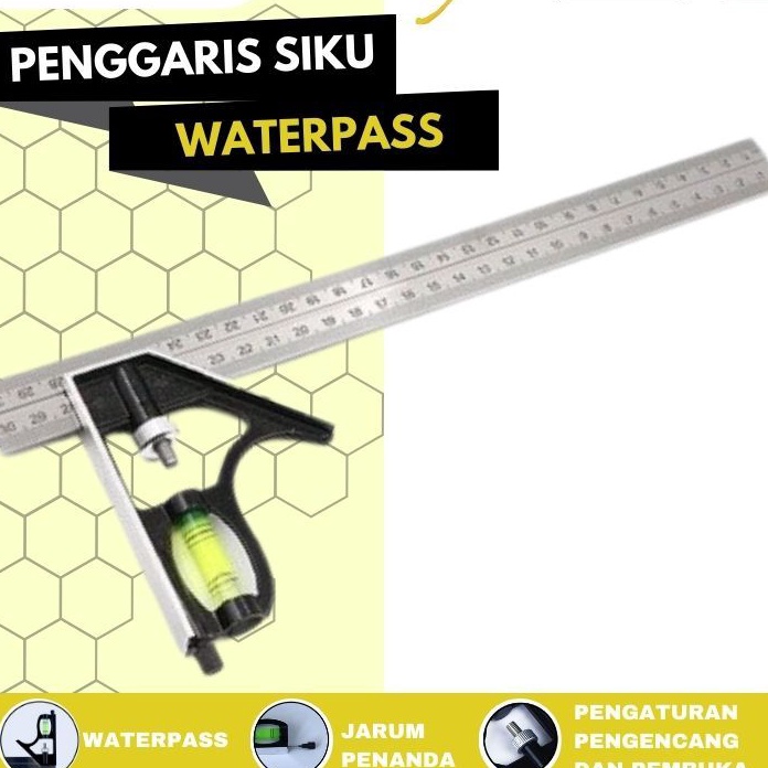 

KF7 Penggaris Tukang Siku Mistar Multifungsi ada Wateass