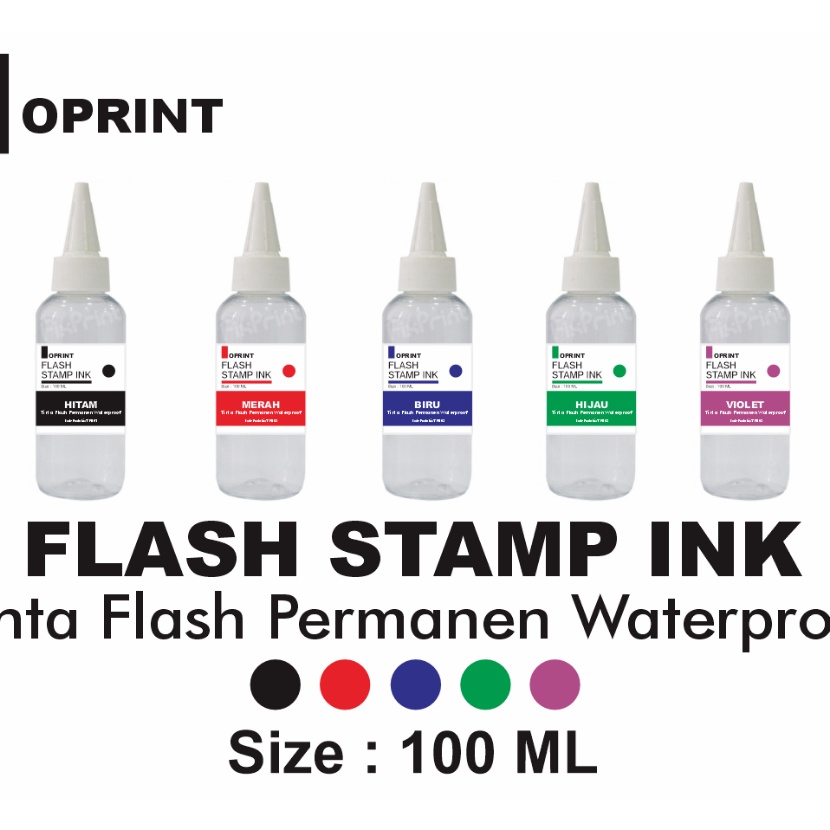 

FG2 Tinta Stempel Flash PLASTIK Permanen Wateroof 1 ml