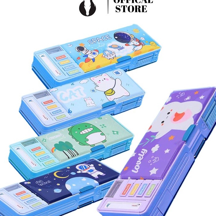 

KI3 Kotak Pensil Multifungsi Lengkap Peruncing Gunting Isolasi Penghapus Penggaris