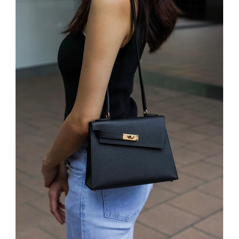 VZ - Tas sellier miring kulit jeruk size 25 cm