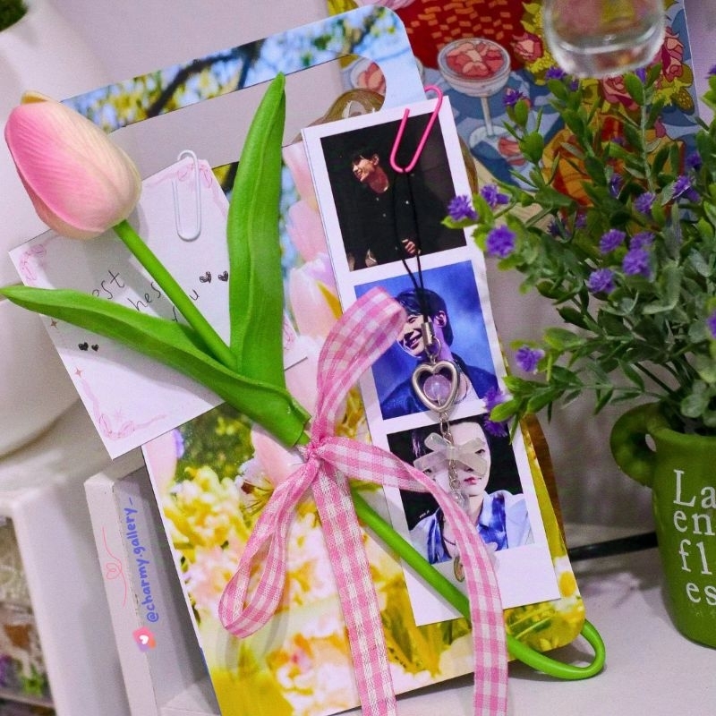 Tulip Flower Gift - Charmy Gallery, gift kado cewek, kado unik lucu aesthetic, kado gift hari guru, 