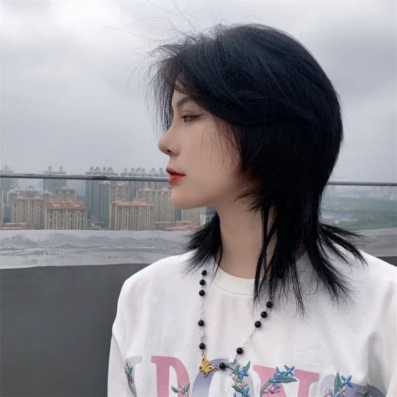 WIG PRIA MULLET/WIG MULLET PRIA PANJANG/WIG MULLET PENDEK