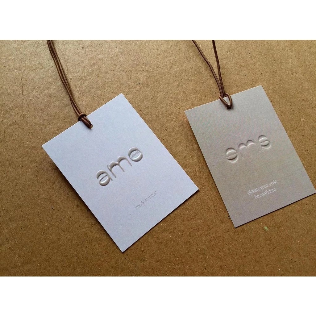 

hangtag premium custom logo emboss