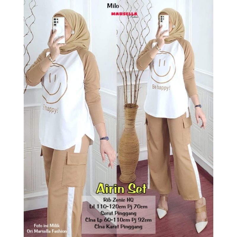 Airin set// Ready stok// Baju setelan wanita terbaru 2024
