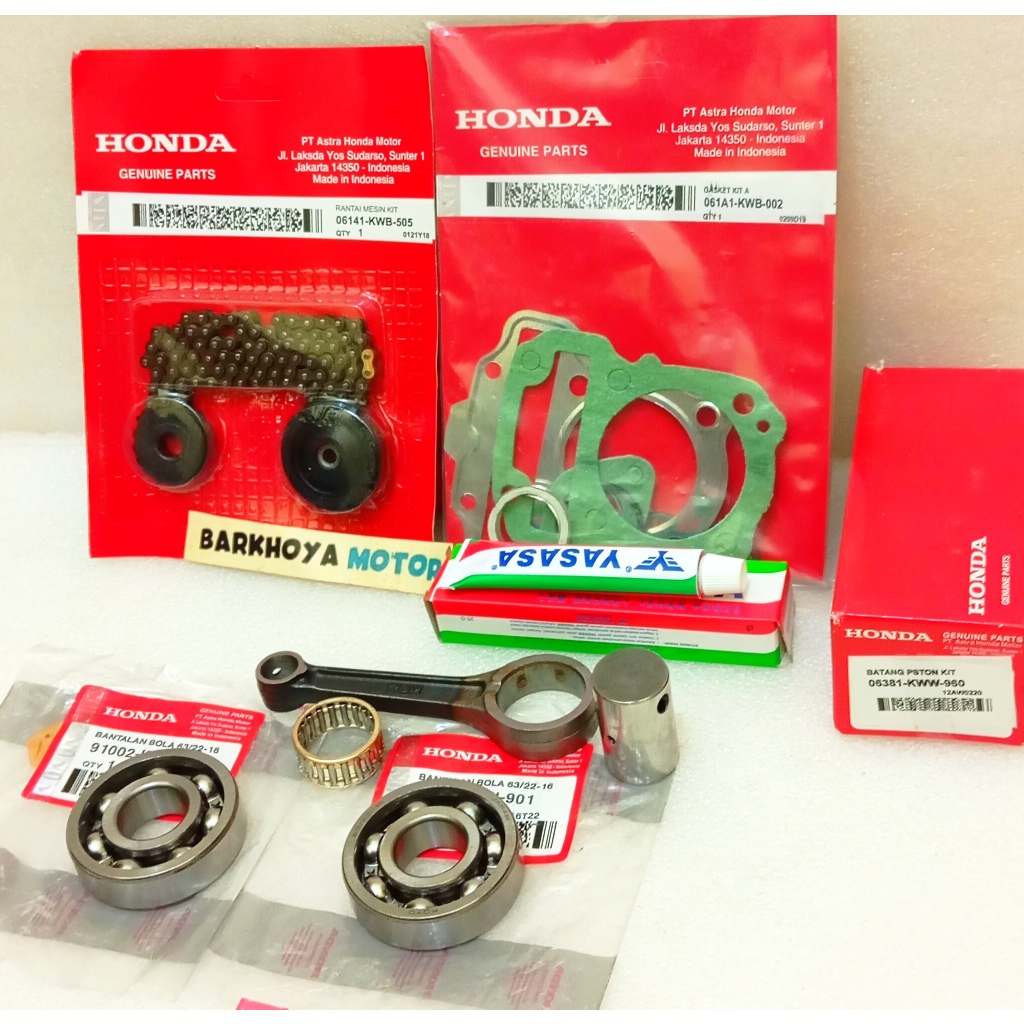 Paket 5 Item Stang Seher Revo Absolute Blade Lama  KWB/KWW Set Bearing As Kruk + Rantai Keteng + Top
