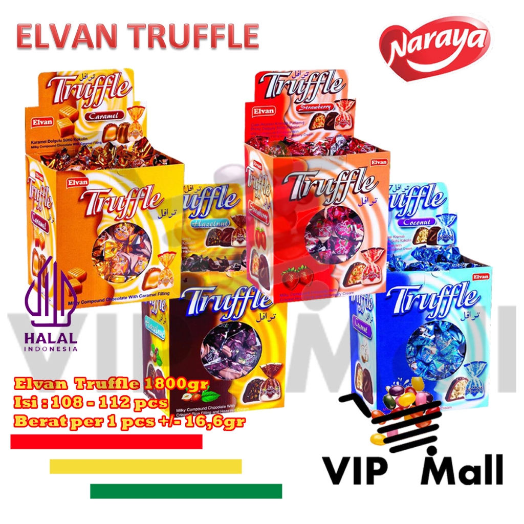 

Elvan Truffle 1800Gr Chocolate (Coklat Arab Turki Turkey).