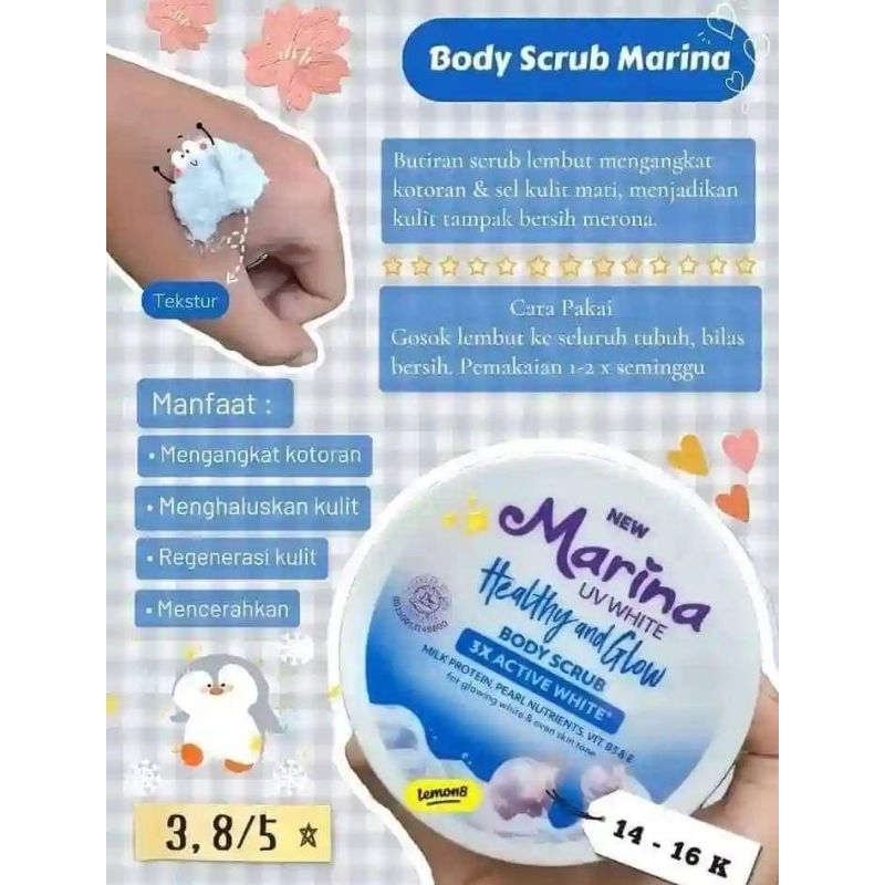 Body scrub Marina biru 200gr