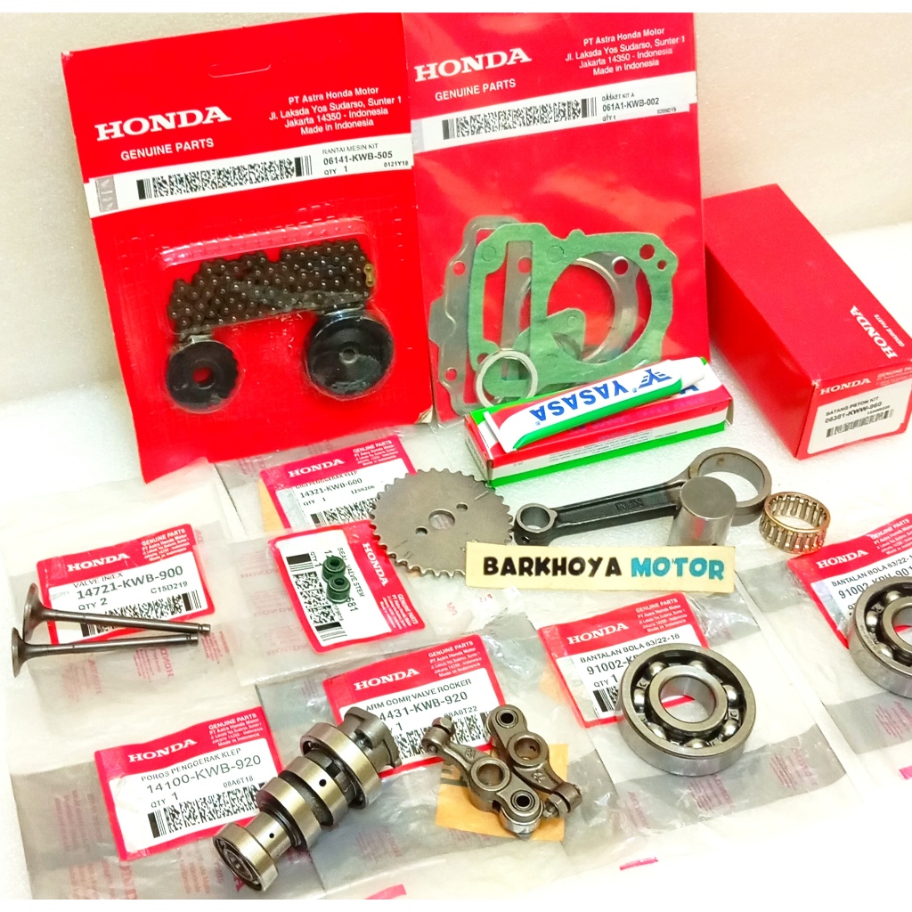 Paket 10 Item Stang Seher Revo Absolute Blade Lama  KWB/KWW Set Bearing As Kruk  + Noken As + Platuk