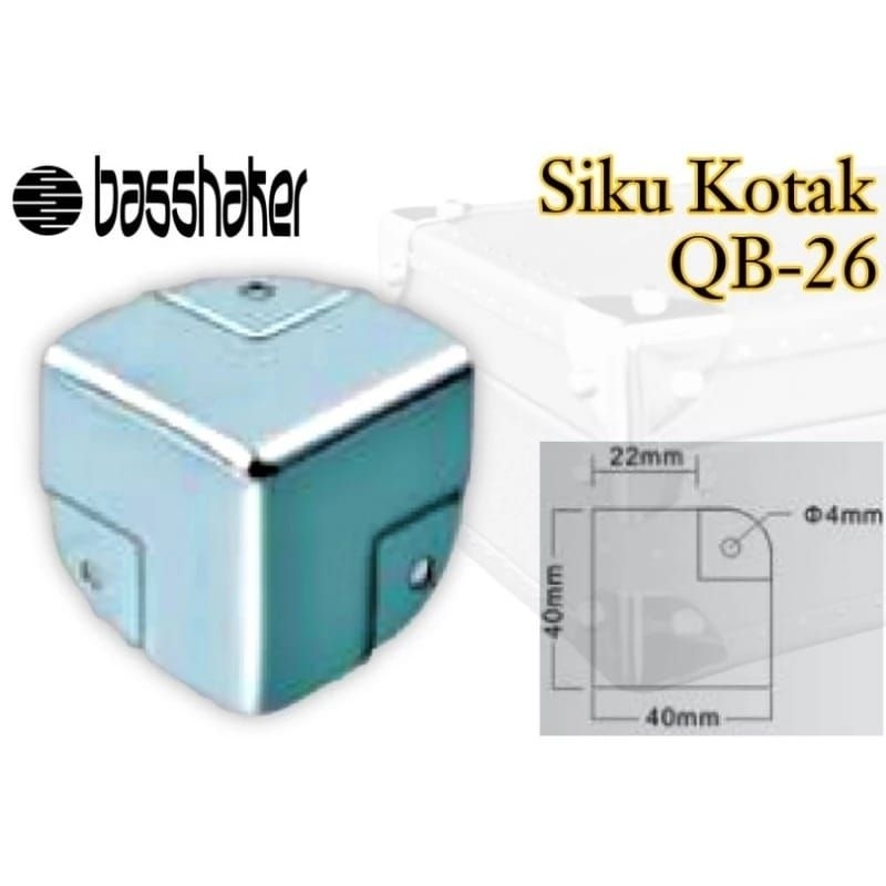 SIKU KOTAK UNTUK BOX HARDCASE SOUND SYSTEM TYPE  QB 26 HARGA PER PCS