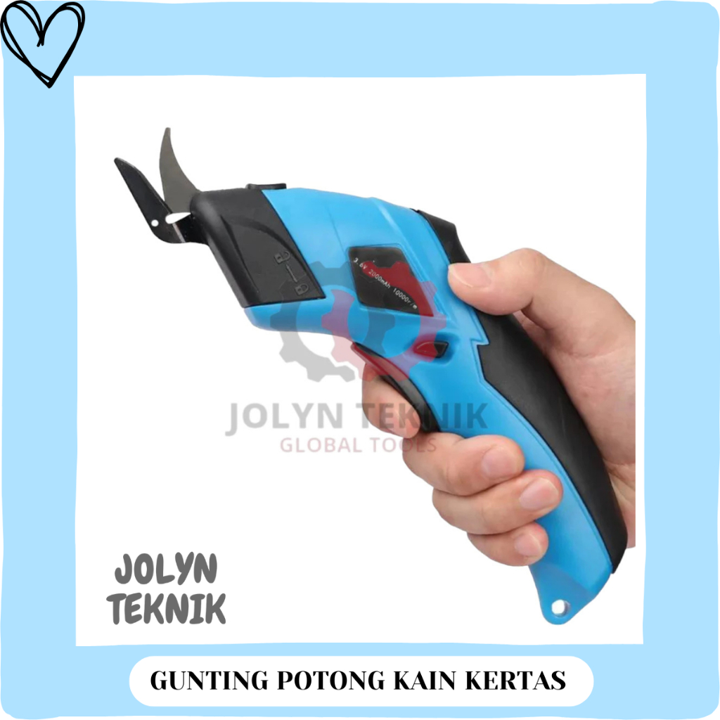 

Gunting Potong Kain Kertas Karpet PVC Elektrik Scissor Cutter Auto Charger Electric Portable