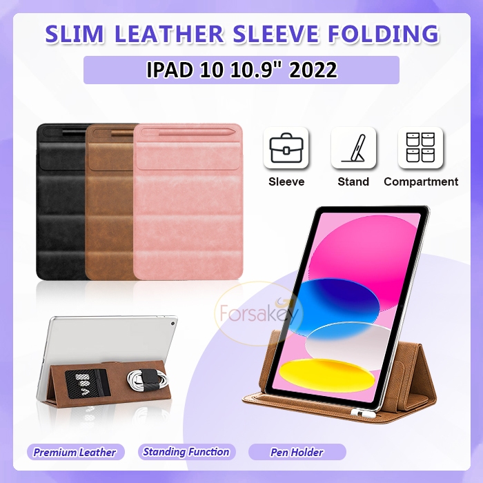 iPad Generasi 11 11th 2025 Gen 10 10th Gen Generasi Generation 11 10.9 Inch 2022 2in1 Leather Sleeve