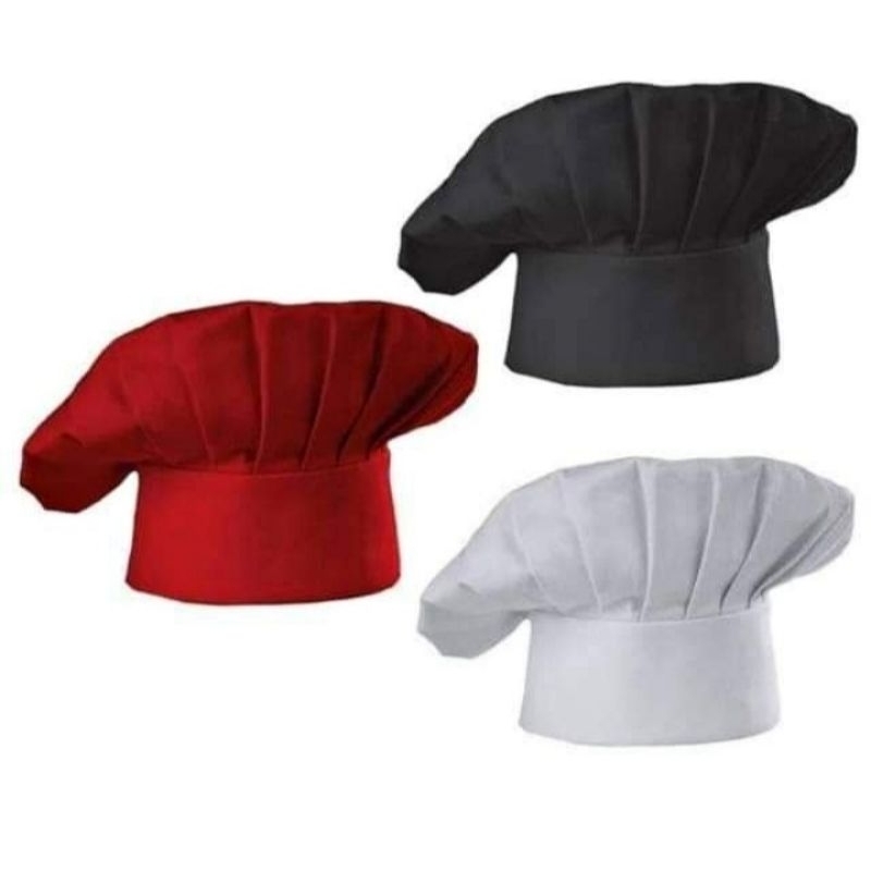 Topi koki anak-anak topi chef anak Paud/TK polosan murah