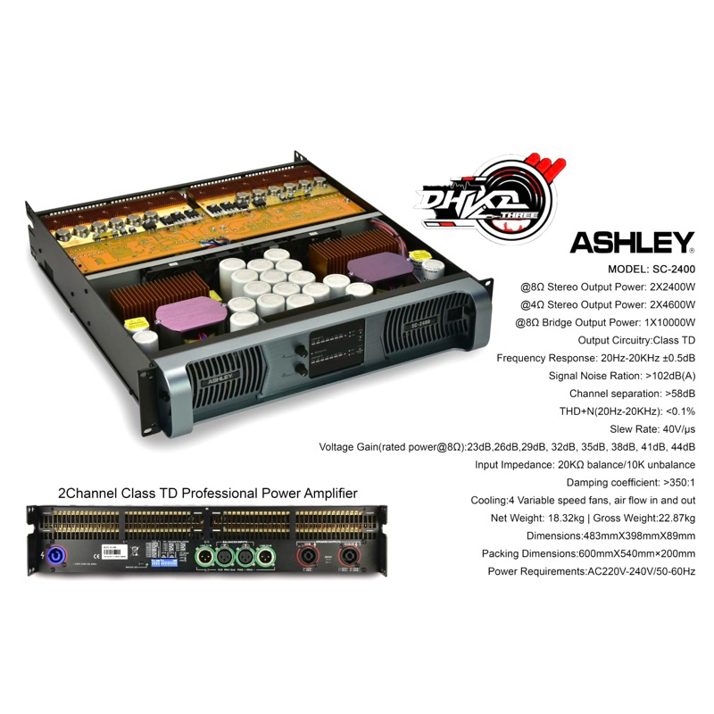 POWER ASHLEY CLASS TD SC-2400 ORIGINAL / POWER ASHLEY SC 2400 CLASS TD / Power Ashley Class Td sc240