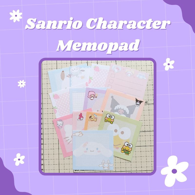 

SANRIO CHARACTER MEMOPAD || Memopad karakter Sanrio, Memopad Lucu