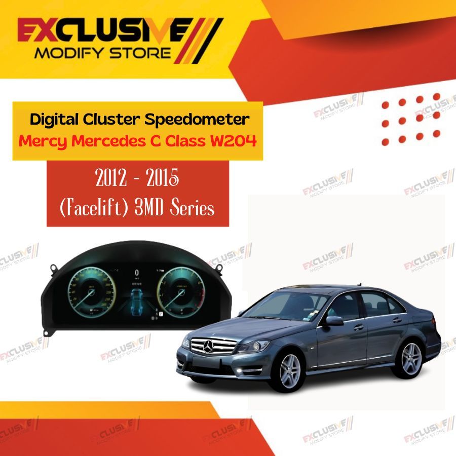 DIGITAL CLUSTER SPEEDOMETER MERCY MERCEDES C CLASS W204 (2012 - 2015) FACELIFT C180 C200 C250 C280 C