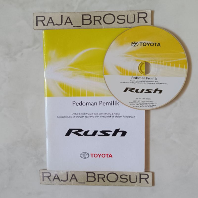 Buku pedoman pemilik + CD VCD/Manual book Toyota Rush 2016-2021 ORI Original